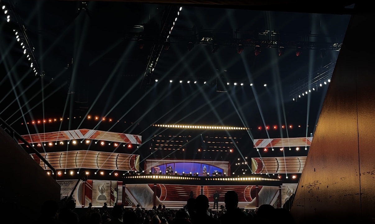 Stage and lighting at the Stellar Awards production.